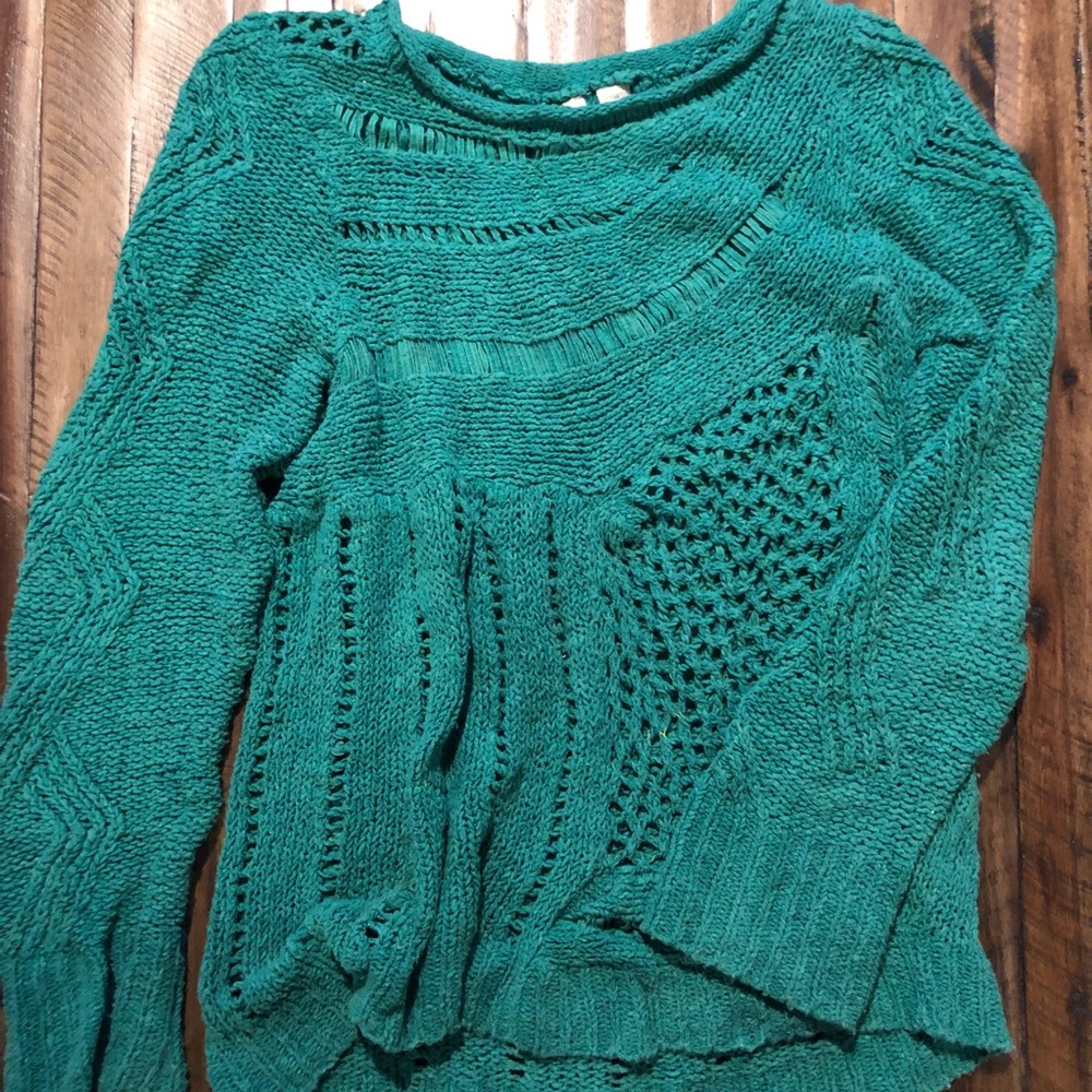 Anthropologie Moth Openwork Pullover Sweater